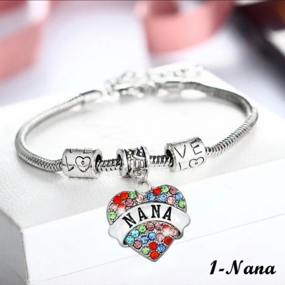 🎉🎉NEW🎉🎉 BACK IN STOCK!! PRETTY!! NANA LOVE Bracelet w/ Rhinestones